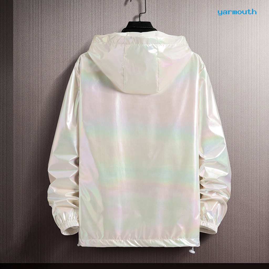 Yyr–เสื้อแจ็กเก็ตกันลม แขนยาว มีฮู้ด ไล่โทนสี บางพิเศษ ยืดหยุ่น กันแดด หลากสี สําหรับผู้ชาย ราคา ถูกที่สุด ดีลบีเคเค แกลเลอรีภาพที่ 6
