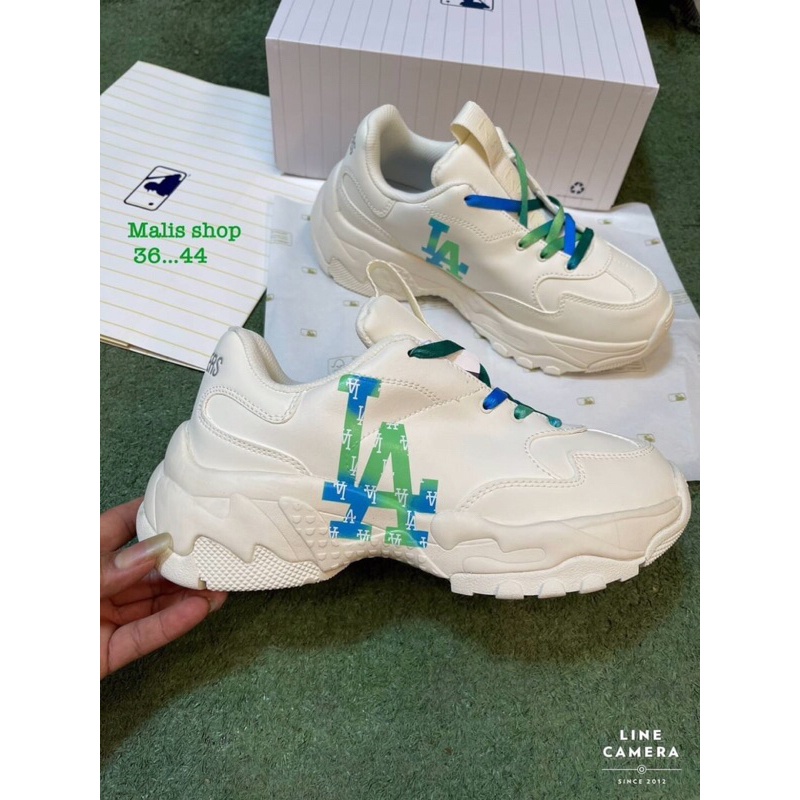 ∋MLB Sneakers UNISEX (size36-44) LA Green Blueรองเท้าผ้าใบผู้หญิง ชาย