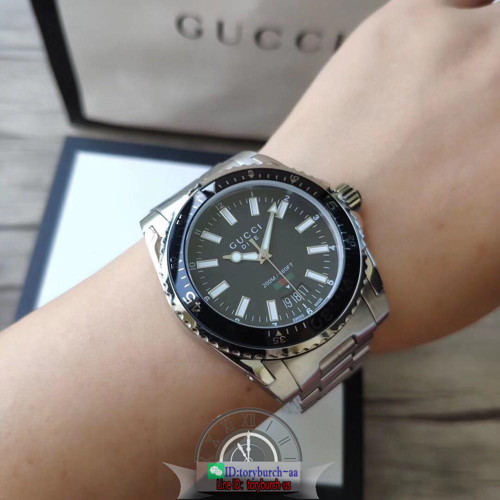 guc Dive 40 men's quartz watch stainless steel submariner diver's watch YA136302 YA136205