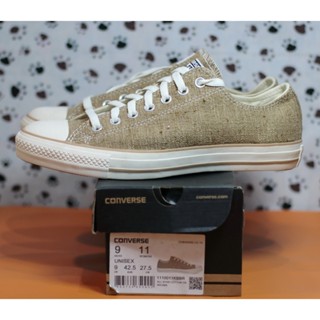 ✔۞■CONVERSE รุ่น ALL STAR COTTON OX BROWN/ BLUE รองเท้าผ้าใบ สีน้ำตาล/ สีน้ำเงิน ใหม่มือ1 ลิขสิทธิ์ของแท้100% มีของพร้อม