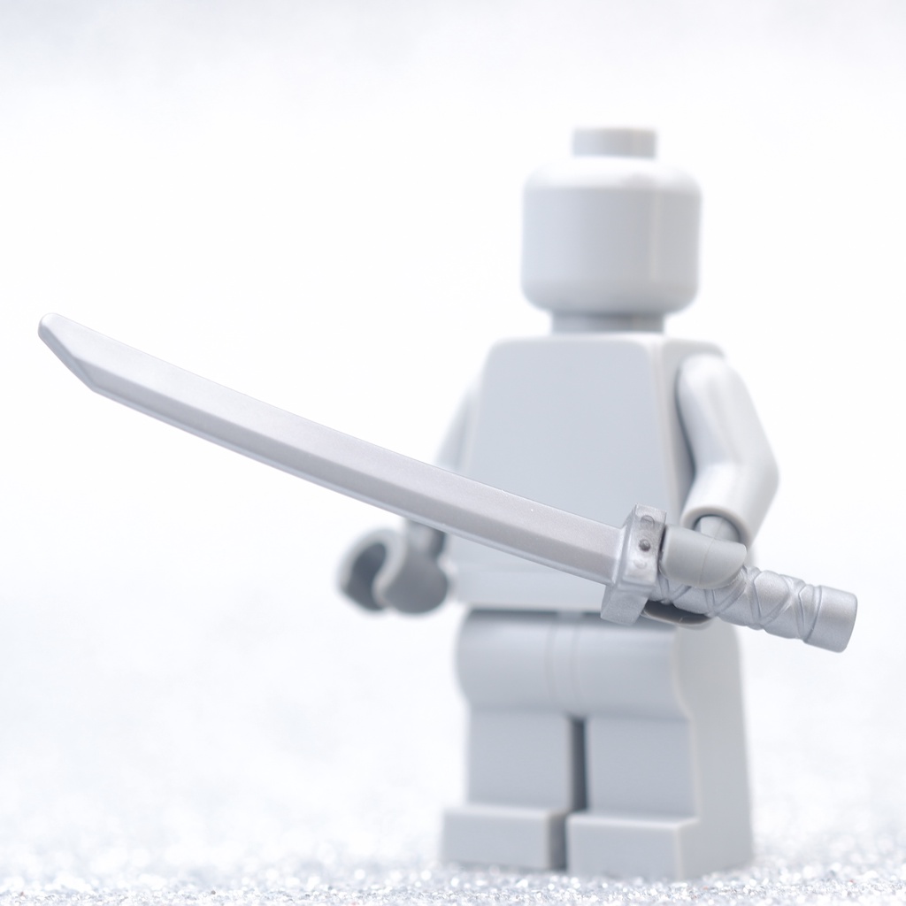 LEGO Katana Silver Sword - LEGO เลโก้ มินิฟิกเกอร์ ตัวต่อ ของเล่น WEAPON