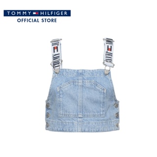 Tommy Hilfiger เสื้อครอปผู้หญิง รุ่น DW0DW15155 1AB - สีฟ้า