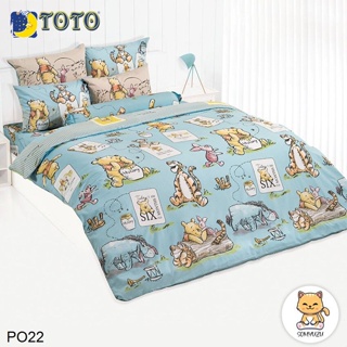 Toto (ครบเซ็ต) ผ้าปูที่นอน+ผ้านวม 3.5ฟุต 5ฟุต 6ฟุต หมีพูห์ Winnie The Pooh PO22 #โตโต้ เครื่องนอน ชุดผ้าปู ชุดผ้าปูเตียง