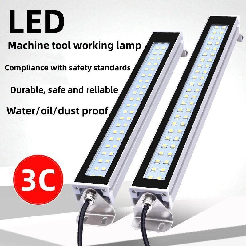 หลอดฟลูออเรสเซนต์ประหยัดพลังงาน LED 24V 110 โวลต์ 220 โวลต์ Super Bright เครื่อง CNC โคมไฟทำงานป้องจักรเย็บผ