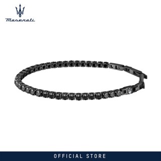 Maserati Jewels 22cm Black Mens Stainless Steel Bracelet JM222AVC02 (Adjustable)