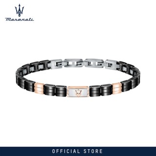 Maserati Jewels 22cm Mens Stainless Steel Ceramic Bracelet JM221ATZ05 (Adjustable)