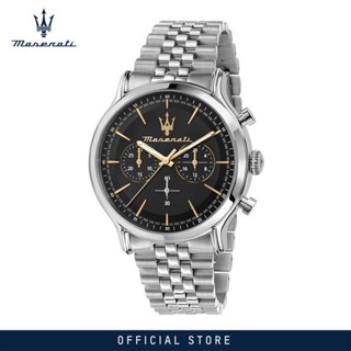 [2 Years Warranty] Maserati Epoca 42mm Black Dial Mens Stainless Steel Chronograph Quartz Watch R8873618017