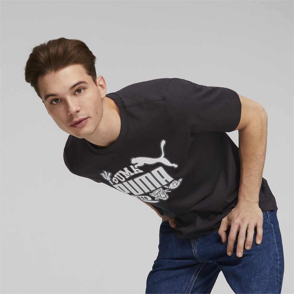 PUMA BASICS - เสื้อยืดผู้ชาย GRAPHICS Icon สีดำ - APP - 67447601 ...