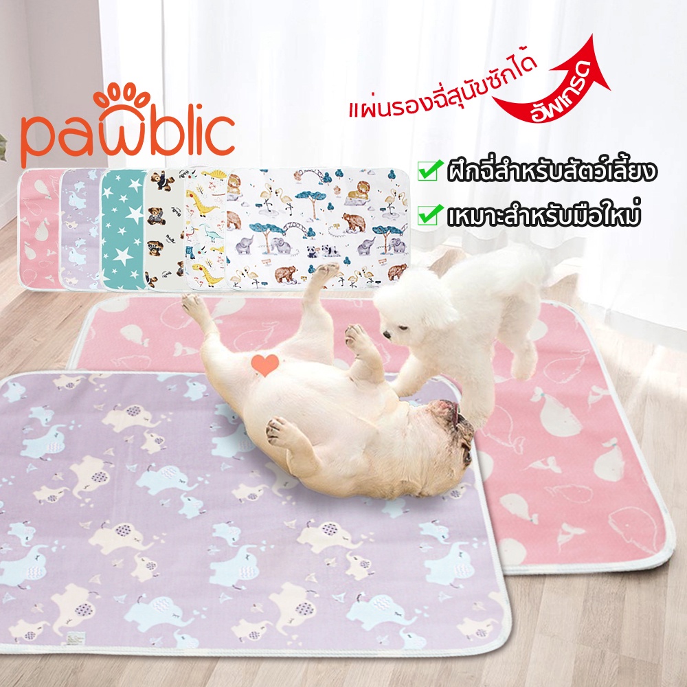 Pawblic แผ่นรองฉี่สุนัข แผ่นเจลรองฉี่ ใช้ซ้ำได้ และซึมซับได้ดี