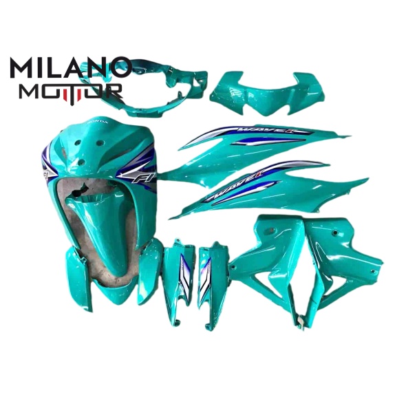ชุดสี เวฟ110i 2012-2017 สีเขียวมิ้นท์ 13 ชิ้น พร้อมแปะลายเคลือบเงาแท้ ABS motorcycle fairings T7