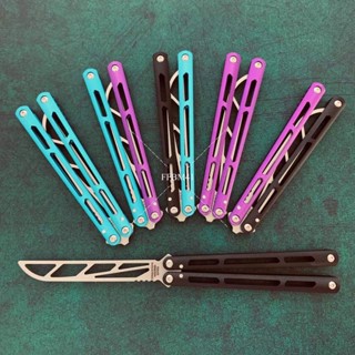 Balisong tsunami สึนามิ ของเล่นแฟนซี มีดผีเสื้อ มีดบาลิซอง มีดควง สำหรับซ้อมควง 7050 วัสดุอลูมิเนียมอัลลอยด์ อย่างดี