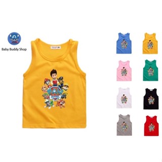 สปอต เสื้อกล้าม ชนิดผ้าฝ้าย ลายการ์ตูน Paw Patrol 8 สี สำหรับเด็ก