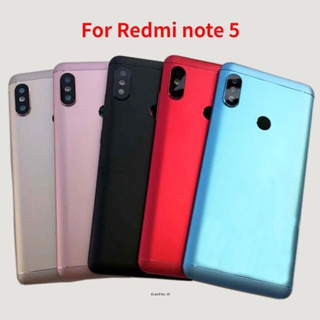 เคสแบตเตอรี่ด้านหลัง พร้อมปุ่มด้านข้าง และเลนส์กล้อง แบบเปลี่ยน สําหรับ Xiaomi Redmi note 5