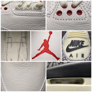 ❏Jordan 3 Retro "White Cement Reimagined" DN3707-100รองเท้าผ้าใบผู้ชายญิง