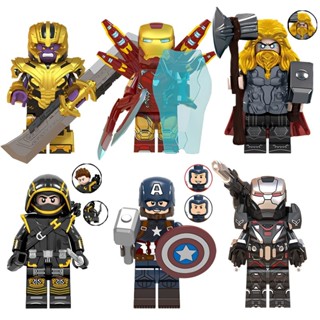 ของเล่นตัวต่อเลโก้ Spider-Man Doctor Strange Iron Man Thunder Condor Spider-Eyed American Team Build สําหรับเด็ก