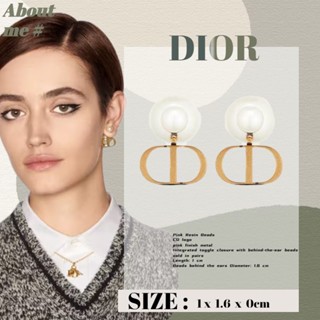 ดิออร์ DIOR TRIBALES ต่างหูกระดุมมุกผู้หญิง