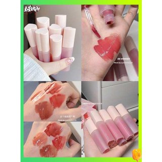 ลิป ลิปสติก สินค้าใหม่ holika love lip glaze สีใหม่กระจกน้ำ05ครีมแอปริคอทลิปสติก cuddly cuddly