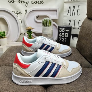 A_didas Courtbeat รองเท้าลําลอง ข้อสั้น กันลื่น น้ําหนักเบา