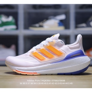 A_didas Pure Boost 2023 รองเท้าผ้าใบลําลอง ข้อสั้น ระบายอากาศ สีขาว เขียว เหมาะกับการวิ่งจ๊อกกิ้ง 23