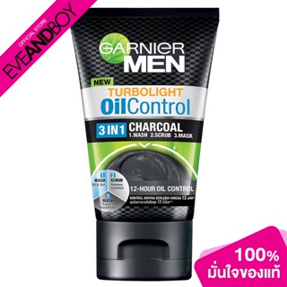 GARNIER - Turbolight Oil Control 3 In 1 Intensive Charcoal Foam