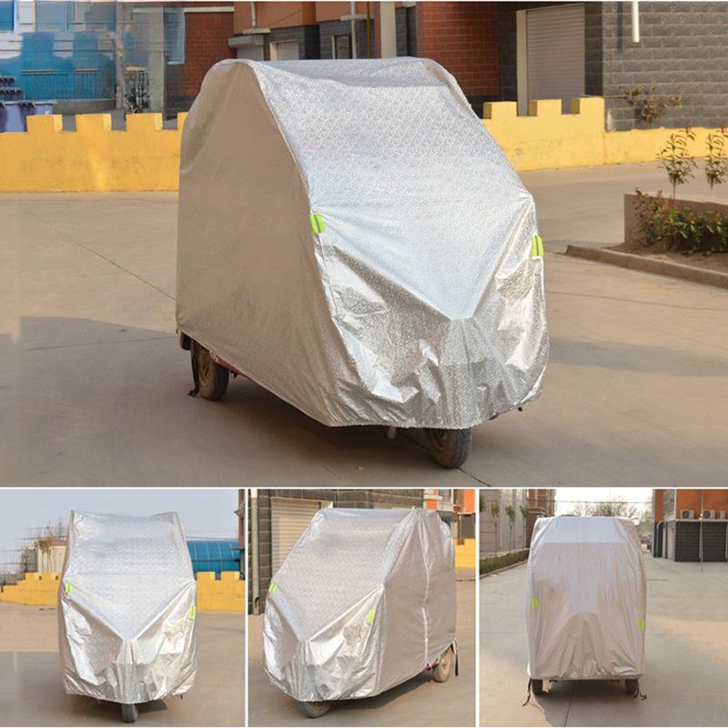 ผ้าคลุมรถสำหรับรถสามล้อไฟฟ้าผ้าคลุมรถใช้ได้ทั่วไปกับ Jin Haibao ผ้าคลุมรถสำหรับรถแบตเตอรี่สี่ล้อสำหรับผู้สูงอายุผ้าคลุมก