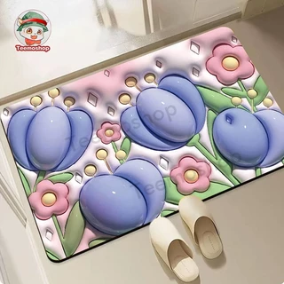 พรมลาย ลายการ์ตูน 3D พรมเช็คเท้า ซับน้ำได้ดี พรมปูพื้น ลายน่ารักมาก ห้องน้ำ 40x60cm พรมเช็ดเท้า แบบแห้งเร็ว