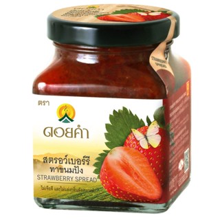 ดอยคำเนื้อสตรอเบอร์รี่ 220กรัม  /  Doi Kham High Strawberry Spread Jam 220g.