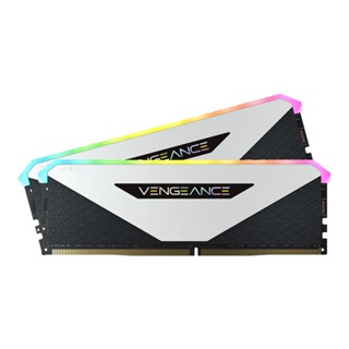 คอมพิวเตอร์ [] 32GB (16GBx2) DDR4 3600MHz RAM (หน่วยความจำ) CORSAIR VENGEANCE RGB RT (WHITE) (CMN32GX4M2Z3600C18W)