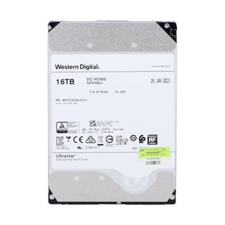 อุปกรณ์จัดเก็บข้อมูล ;; 16 TB 3.5" HDD (ฮาร์ดดิสก์ 3.5") WD ULTRASTAR DC HC550 - 7200RPM SATA3 (0F38462)