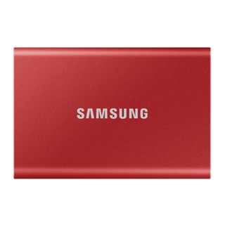 อุปกรณ์จัดเก็บข้อมูล ] 500 GB PORTABLE SSD (เอสเอสดีพกพา) SAMSUNG T7 (RED) (MU-PC500R/WW)