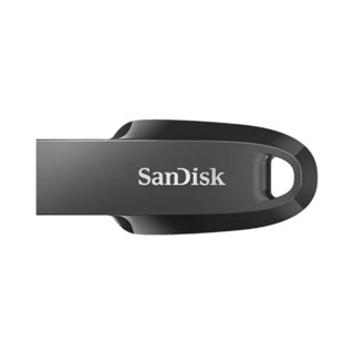 อุปกรณ์จัดเก็บข้อมูล } 256 GB FLASH DRIVE (แฟลชไดร์ฟ) SANDISK ULTRA CURVE 3.2 FLASH DRIVE (BLACK) (SDCZ550-256G-G46)