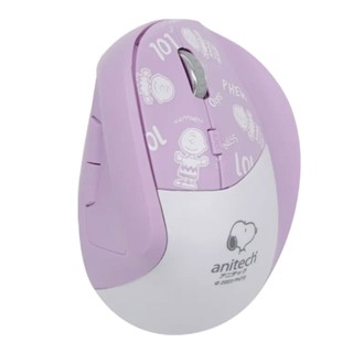 คีย์บอร์ด และเมาส์ \ WIRELESS MOUSE (เมาส์ไร้สาย) ANITECH X PEANUTS - SNP-W235-PU SNOOPY (PURPLE)