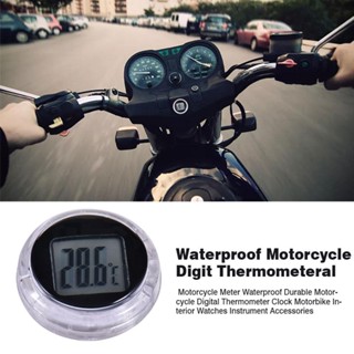 Motorcycle Meter Waterproof Durable Motorcycle Digital Thermometer Clock Motorbike Interior Watches Instrument Accessori