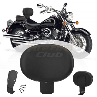 🔥Motorcycle Accessories Front Driver Rider Backrest Leather Cushion Pad For Yamaha V-Star 650 XVS 400 650 1998-2017