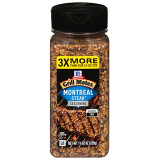 แม็คคอร์มิคกริลล์เมทส์มอนทรีออสเต็กชนิดผง 329กรัม  /  McCormick Grill Mates Montreal Steak 329g.