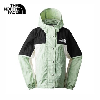 THE NORTH FACE W MTN WIND JACKET - AP - SAGE/BLACK/WHITE เสื้อกันลม