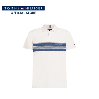 Tommy Hilfiger เสื้อโปโลผู้ชาย รุ่น MW0MW31667 AC0 - สีขาว