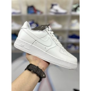 Nike Air Force 1 Low 07 รองเท้าผ้าใบลําลอง สีขาวล้วน สไตล์วินเทจ คลาสสิก