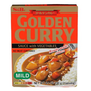 เอสแอนด์บีแกงกะหรี่ผสมผักเผ็ดน้อย 230กรัม  /  S&amp;B Golden Curry Sauce with Vegetables Mild 230g.