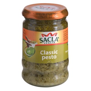 ซาคลาอิตาเลียเพสโตใบโหระพา 190กรัม  /  Sacla Italia Classic Pesto 190g.