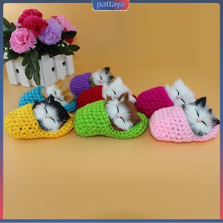 &lt;pattaya&gt; ตุ๊กตาแมวน่ารัก ขนาดเล็ก สำหรับตกแต่งภายในบ้าน