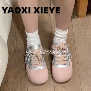[พร้อมส่ง] รองเท้ากีฬา ส้นหนา ลายดาว ขนาดใหญ่ สําหรับผู้หญิง 2023
