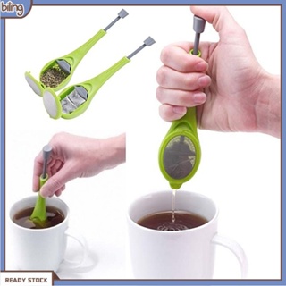 [biling] Reusable Silicone Tea Infuser Loose Leaf Strainer Filter Swirl Steep Stir Press