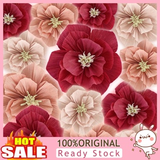 [B_398] Crepe Paper Flowers DIY Paper Flower Wall Decoration for Home Party Wedding Birthday