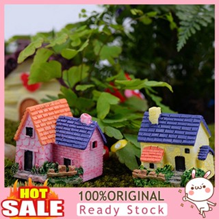 [B_398] Mini Fairy Garden Miniature Thatched House Micro Ornament Decor