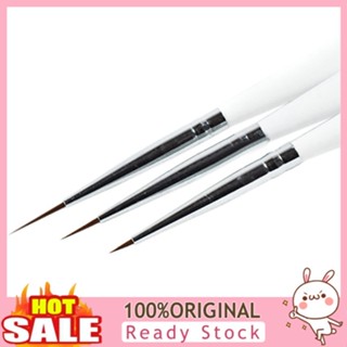 [B_398] 3Pcs Acrylic Nail Art Liner Painting Drawing Pen Manicure Tool Set Kit