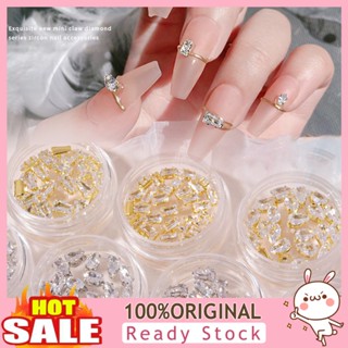 [B_398] 20Pcs/Box Nail Decorations Glitter Art Cubic Zirconia Nail Rhinestone Jewelry Ornament for Women