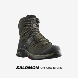 SALOMON QUEST 4 GTX SHOES สี OLIVE NIGHT-PEAT-SAFARI รองเท้าปีนเขา รองเท้าผู้ชาย