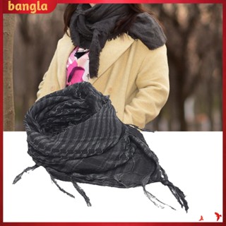 [Bangla] ผ้าพันคอลายสก๊อตแต่งพู่น้ําหนักเบาสไตล์อาหรับ unisex pashmina