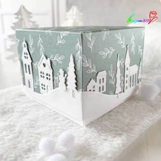 【AG】Cutting Die Tree House Pattern Decorative Carbon Steel Card Making Template for Handicrafts Gift